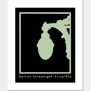 Detroit Vintage  1916 Streetlight Posters and Art